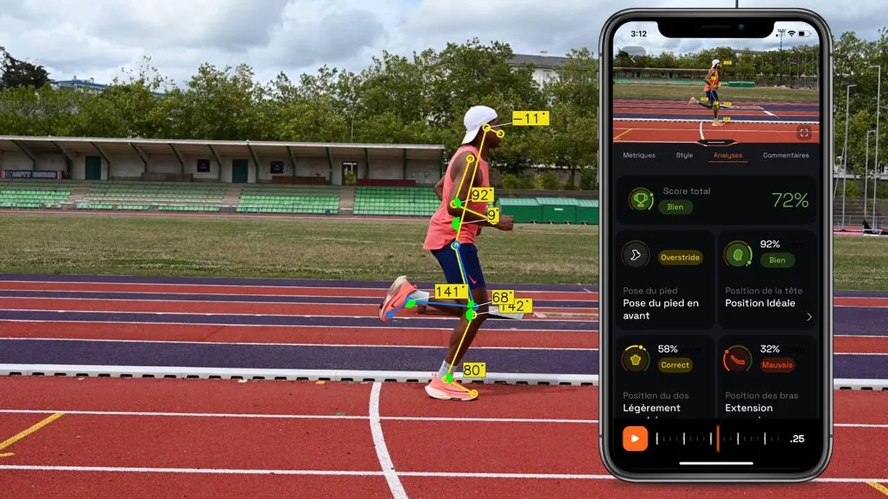 Coureur analysant ses données d'entraînement sur mobile