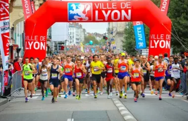 départ marathon automne run in lyon