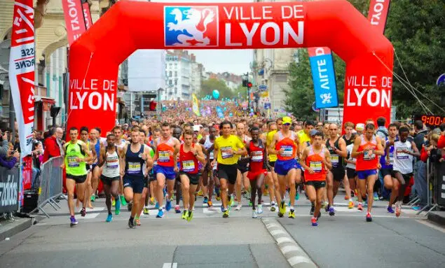 départ marathon automne run in lyon